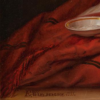 Erik Wahlbergson, Girl blowing soap bubbles.