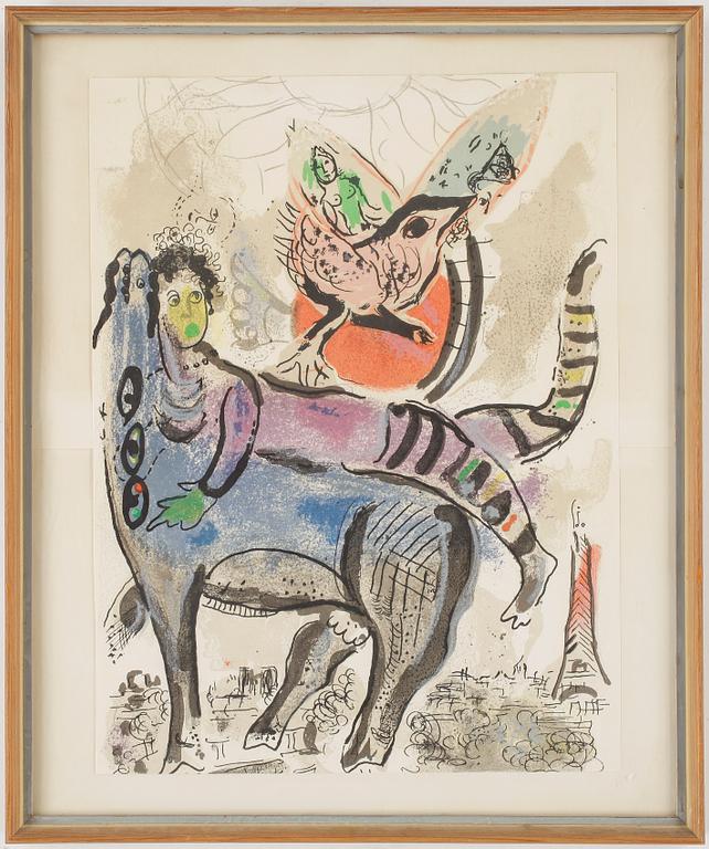 MARC CHAGALL, färglitografi. Ur XXe Siécle, no 29, 1967.