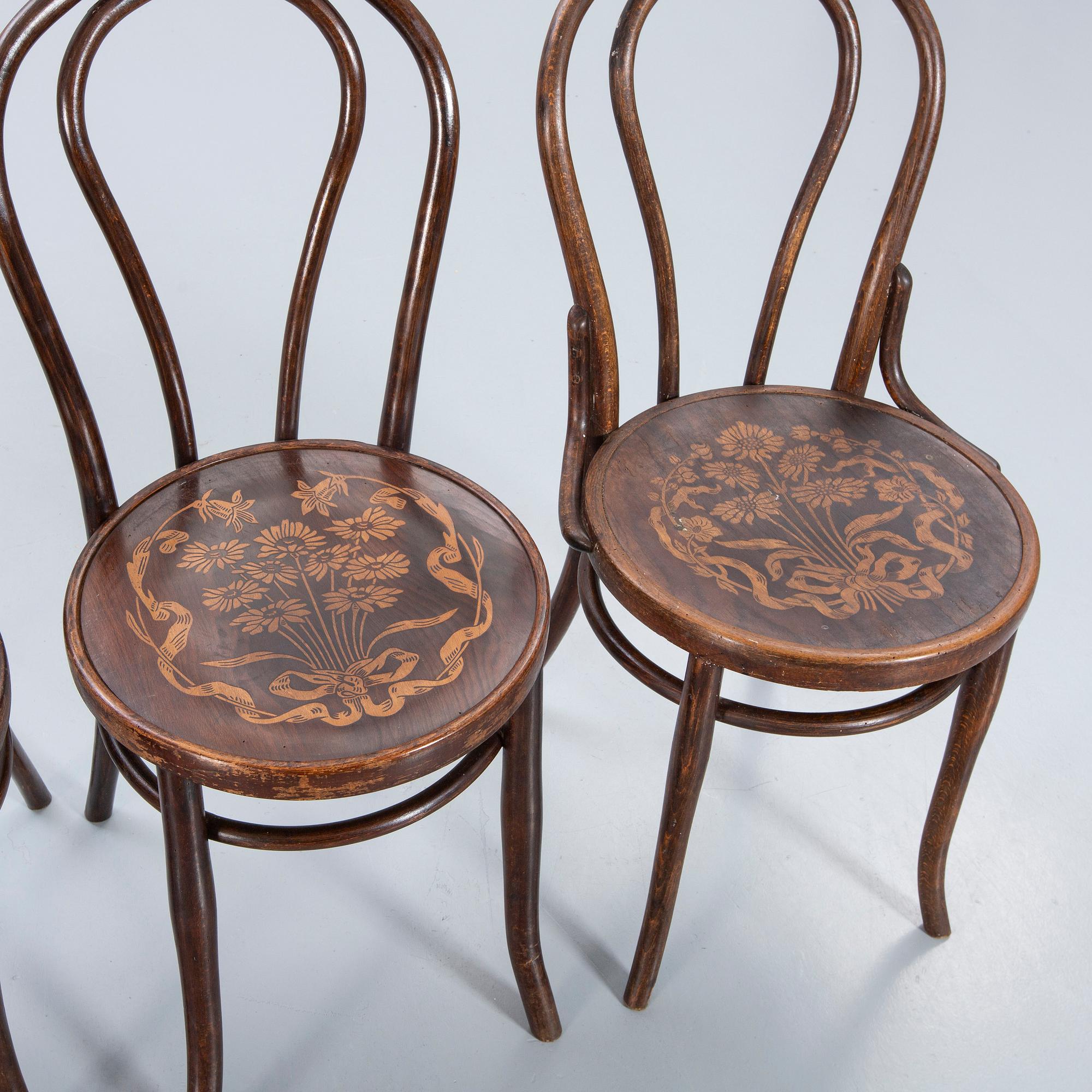 Chairs, Mundus, bentwood, first half of the 20th century.