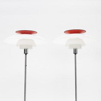 Poul Henningsen, a pair of floor lamps, PH-80, Louis Poulsen, Denmark.