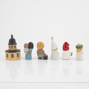 Lisa Larson, six stoneware figurines, Gustavsberg & Rörstrand, Sweden.