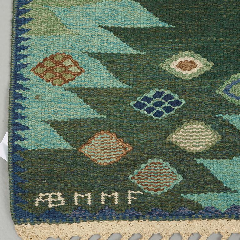 BARBRO NILSSON, A CARPET, "Tånga, grön", flat weave, 357,5 x 235,5 cm, signed AB MMF BN.