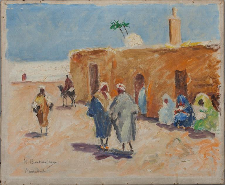 HUGO BACKMANSSON, olja på duk, signerad Marrakech.