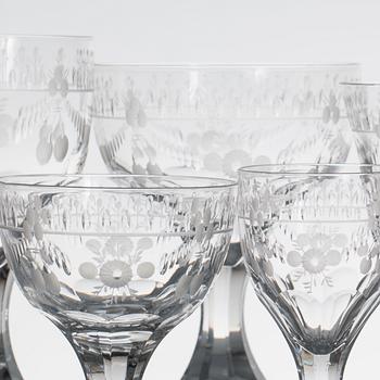 GLASSERVIS, ca 60 delar, "Flach" Kosta Boda.