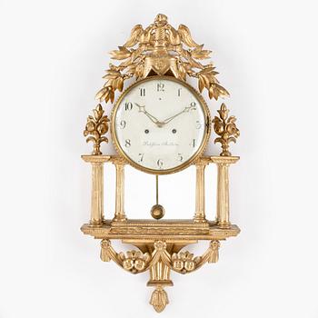 VÄGGPENDYL, sengustaviansk, Israel Dahlström (verksam 1792-1829), Stockholm.
