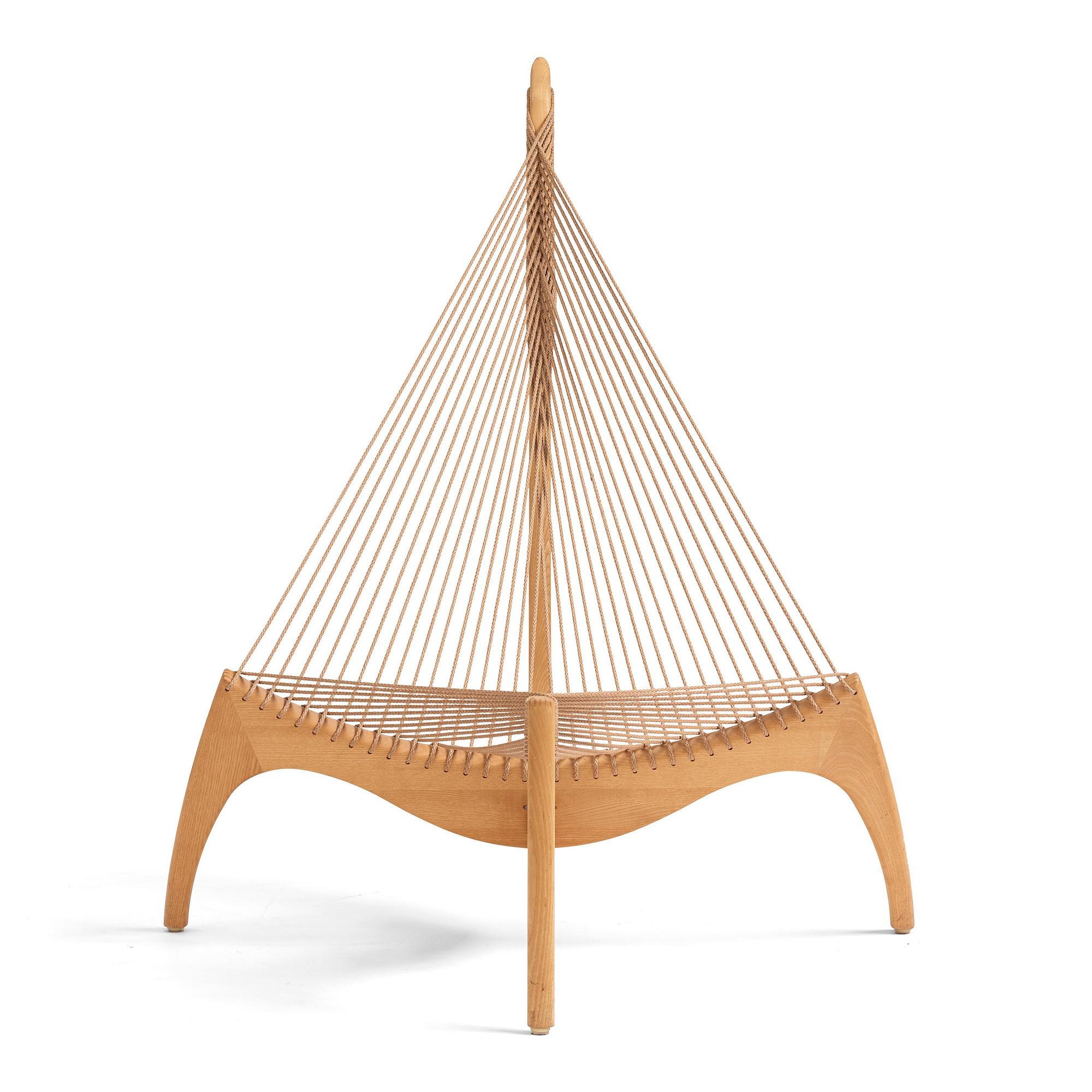 Jørgen Høvelskov, an ash 'Harp Chair', Denmark, post 1963.