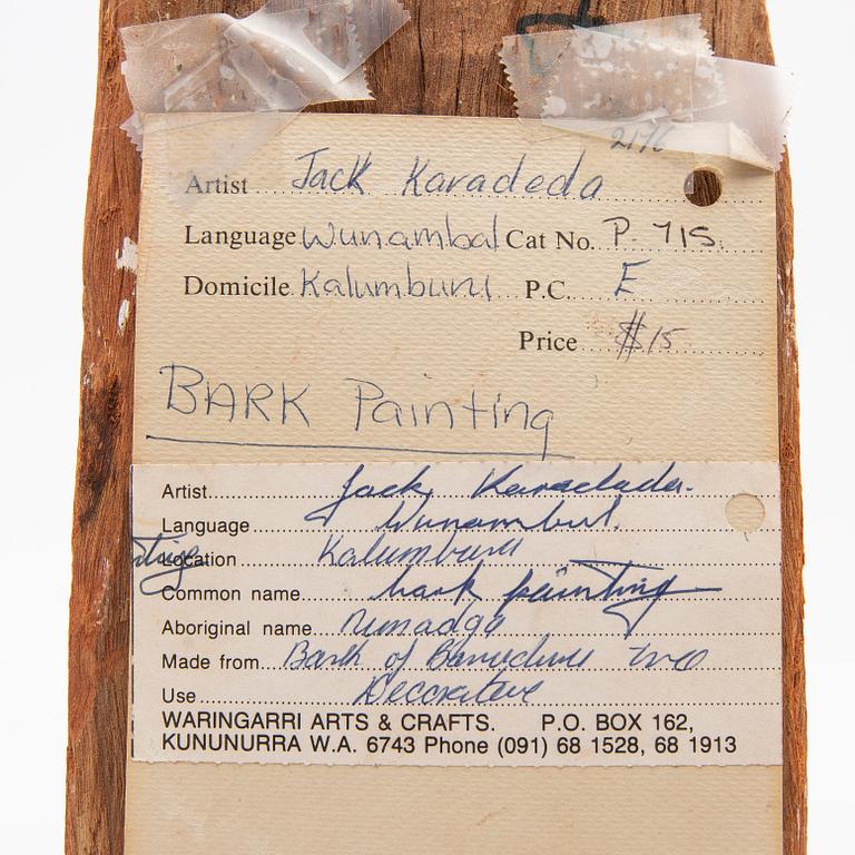Jack Karadada, "Bark painting".