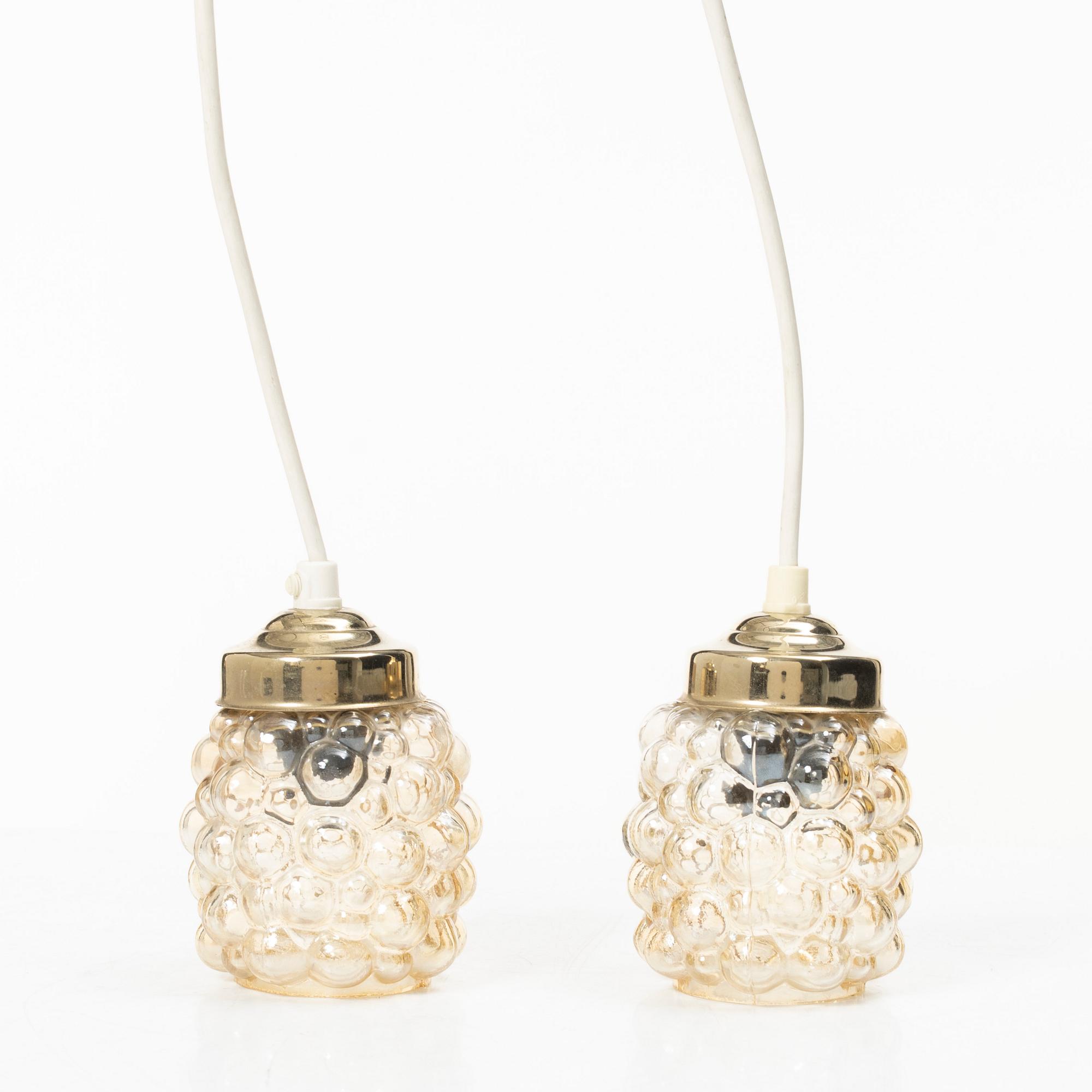 A pair of window lamps, Glashütte Limburg, Germany, second half of the 20th century.