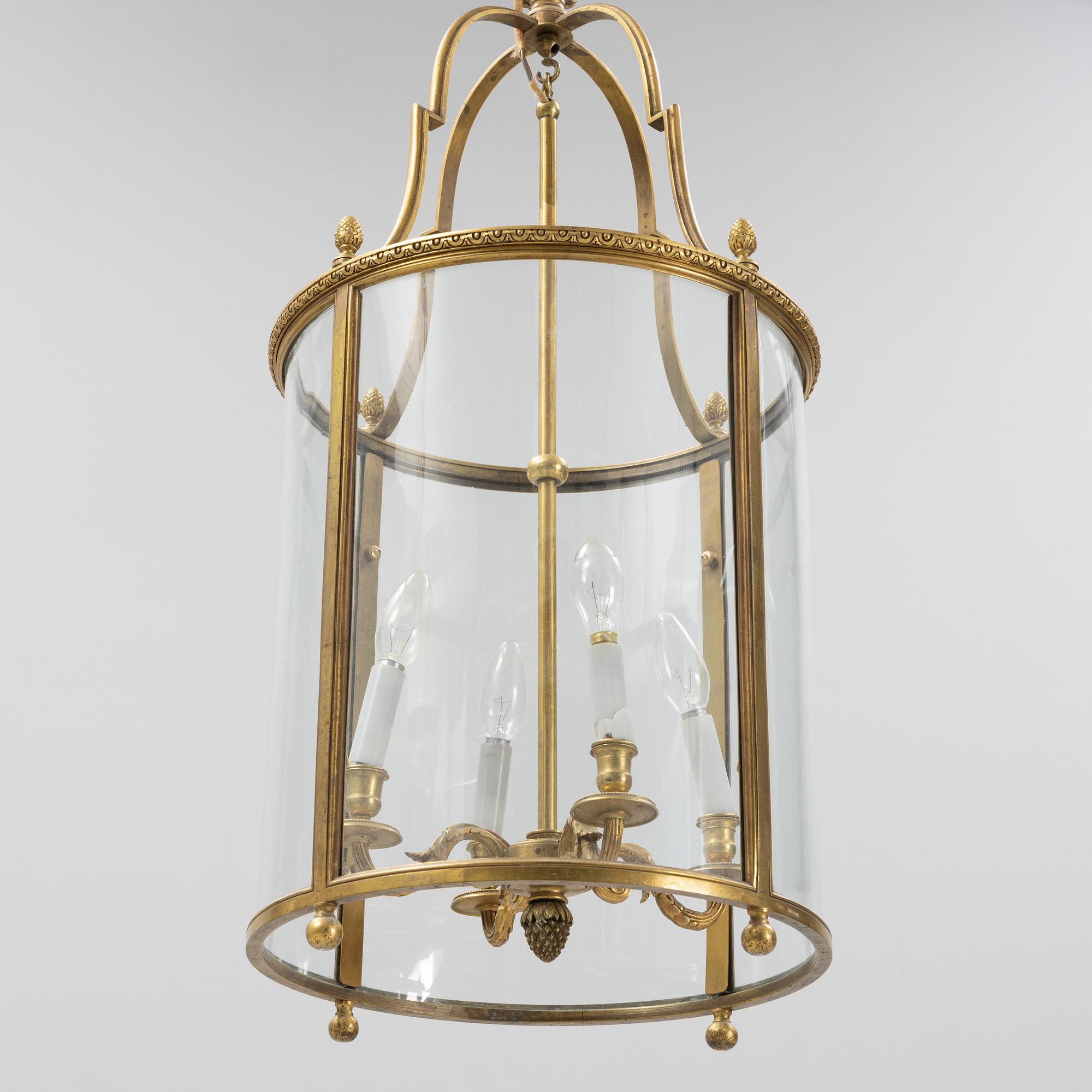 A brass lantern, second half of the 19th Century.