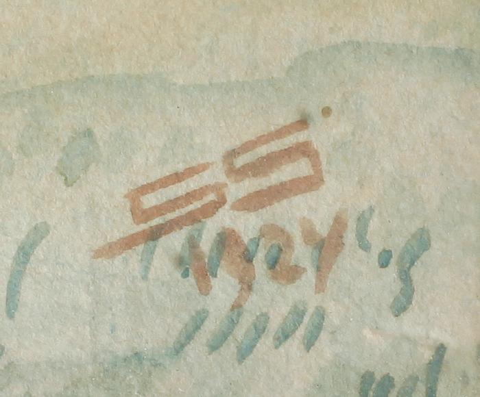 OKÄND KONSTNÄR, 2 st, gouache, monogramsignerad SS, daterad 1925.