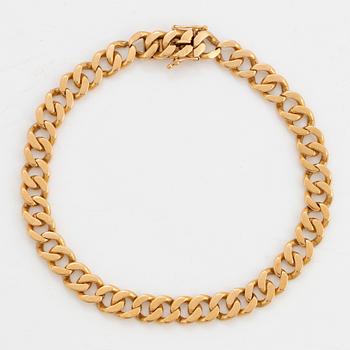 ARMBAND, 18K guld, manglad pansarlänk.