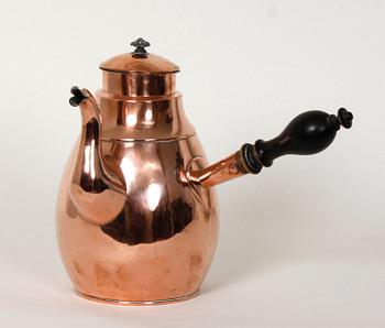 KAFFEKANNA, koppar, 1800/1900-tal.