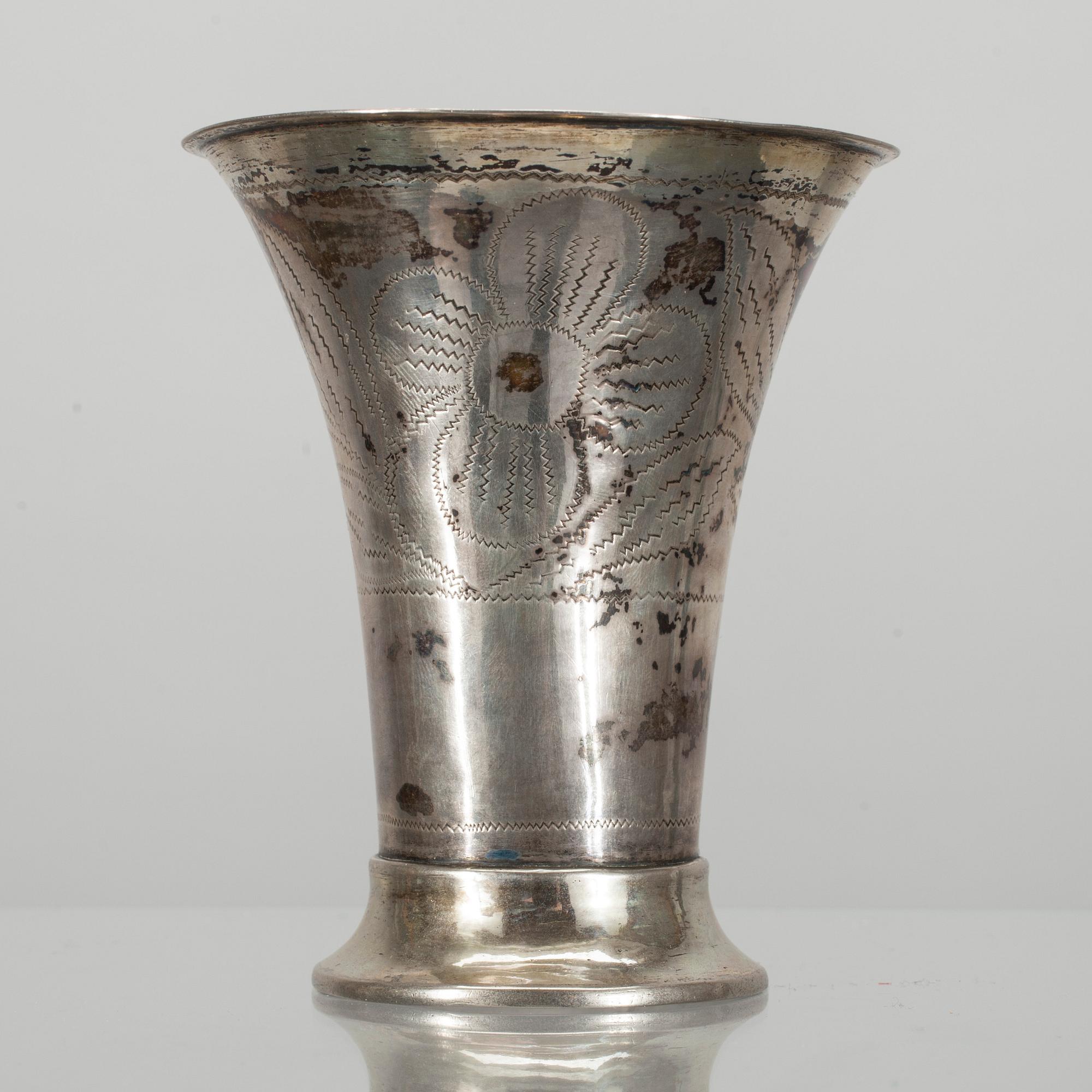 BÄGARE, silver, M.G.Roos, Åbo 1821.