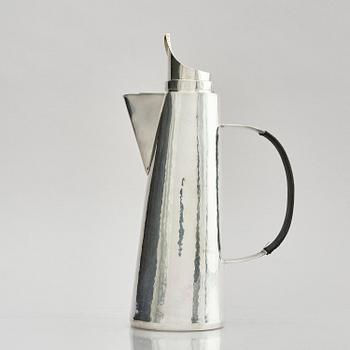 Ulf Trolle-Lindgren, a sterling silver three piece coffee set, Strömstad, Sweden 1967.