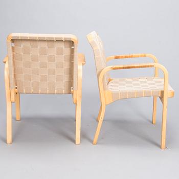 ALVAR AALTO, Four late 20th Century 'model 45' armchairs for Artek.