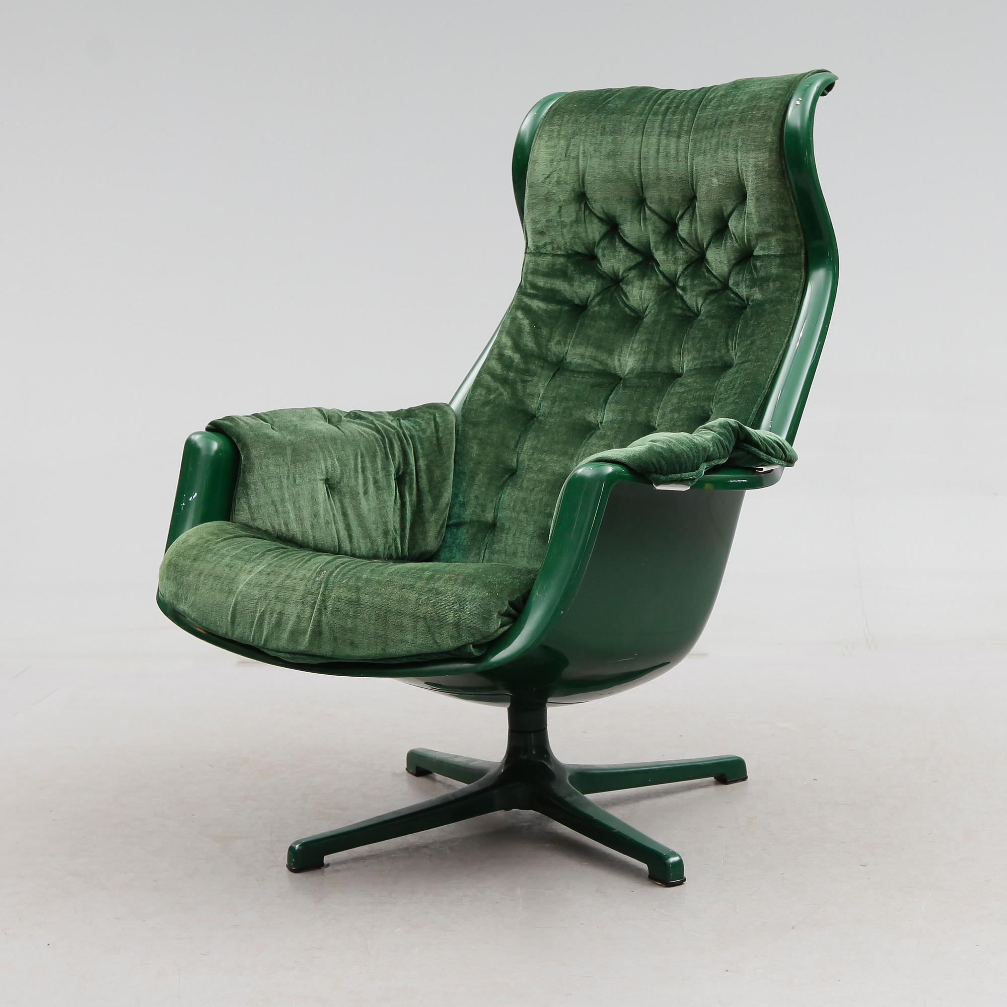 FÅTÖLJ, "Galaxy", Alf Svensson & Yngvar Sandström, Dux, 1970-tal.