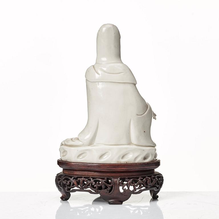 Guanyin, blanc de chine. Qingdynastin, 1700-tal.