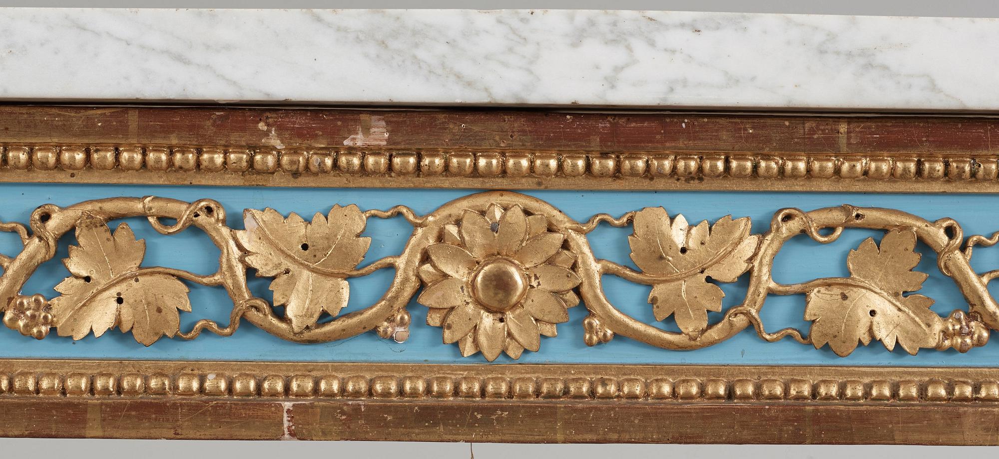 KONSOLBORD. Gustavianskt stockholmsarbete i Pehr Ljungs art, 1700-talets slut.