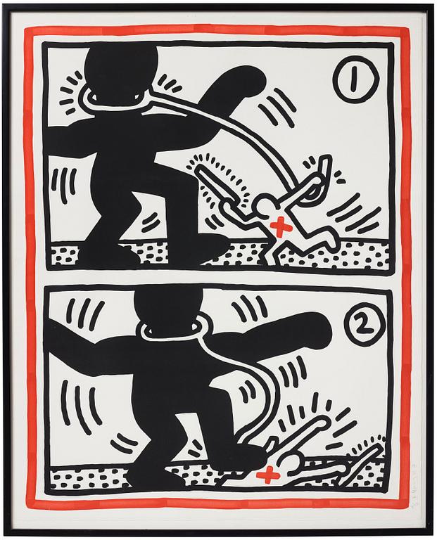 Keith Haring, "Untitled", ur: "Free South Africa".