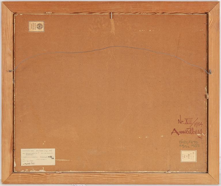 ARNE ÖDBERG, oil on panel, signed with monogram. Dated -54 verso.