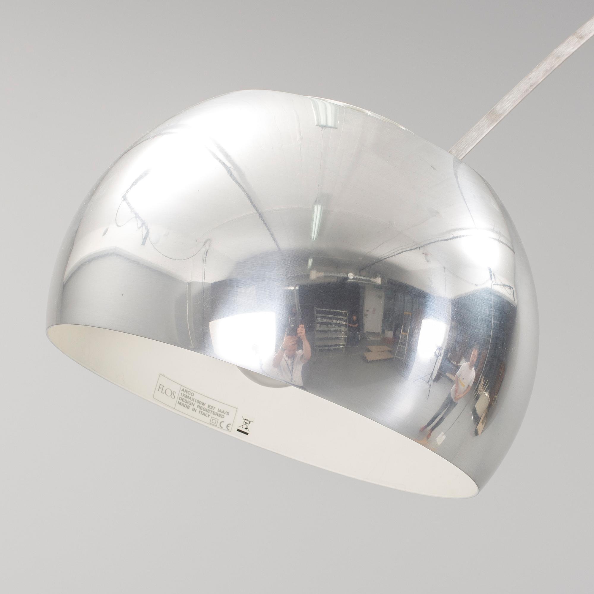 GOLVLAMPA, "Arco", Achille och Pier Castiglioni, Flos, Italien.