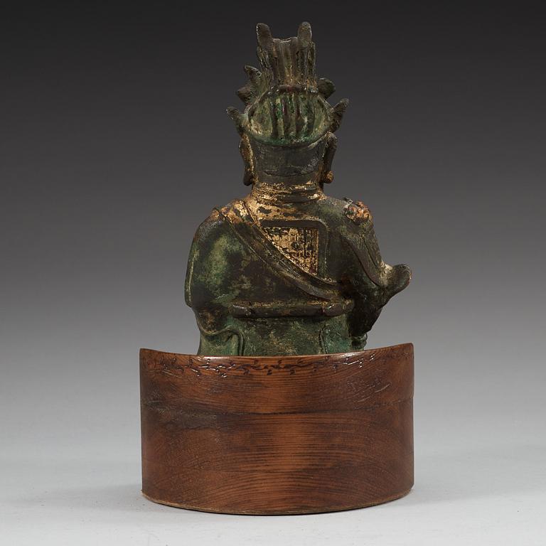 A seated figure of Guan Di (God of War), Ming dynasty, 17th Century.