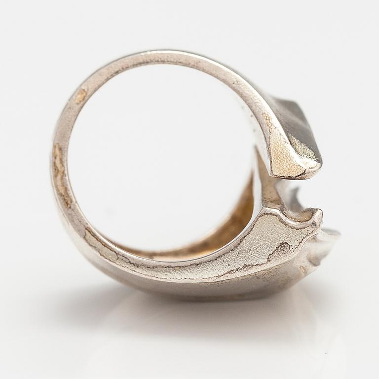 Björn Weckström, Ring "Erosion", sterlingsilver. Lapponia 1982.