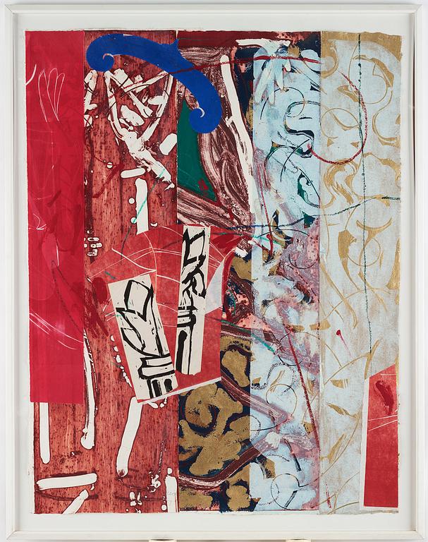 Steven Sorman, mixed media on paper, signed and dated 1984.