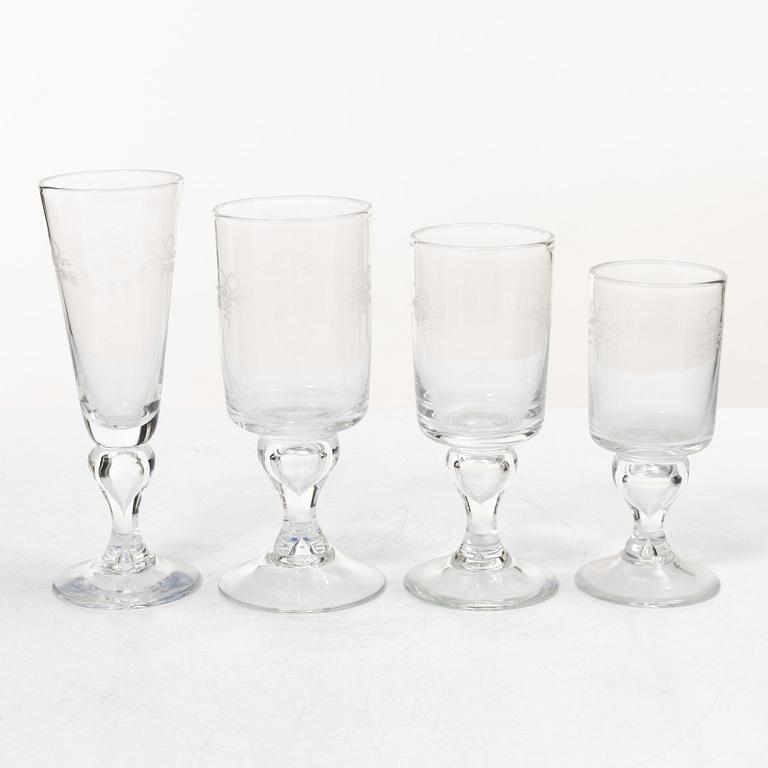 Reijmyre Glasbruk, a 20 piece "Antique" glass service.