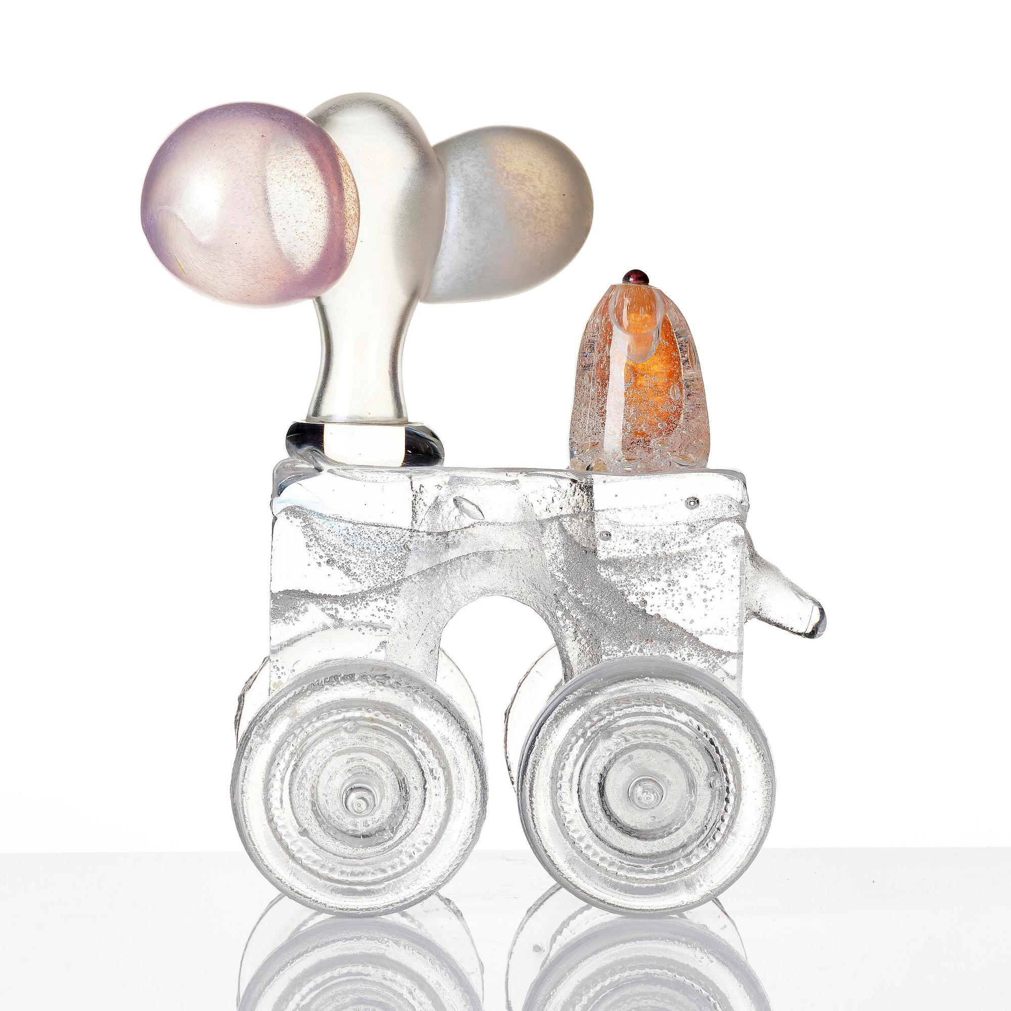 Bertil Vallien, unik skulptur, "Princess Toy", sandgjutet glas, Åfors, 1967, nr 2363.