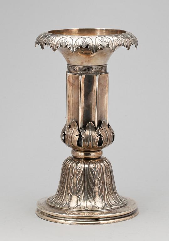 UNDERDEL TILL UPPSATSSKÅL, silver, Conrad Christian Fredrik Schröder, Köpenhamn, Danmark, 1841. Vikt ca 702g.