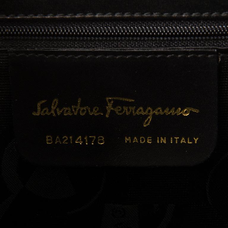 Salvatore Ferragamo, Vara Bow Black Leather and Ribbon Handbag.