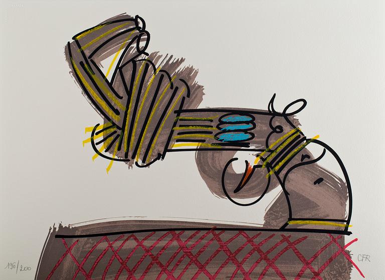 CARL FREDRIK REUTERSWÄRD, färglitografi, signerad och numrerad 196/200.