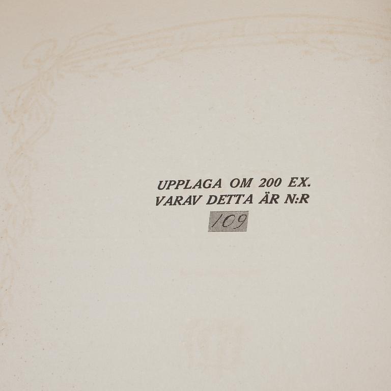 BOK, "Det moderna originalträsnittet", August Brunius, med 13 träsnitt. Utgiven 1917.