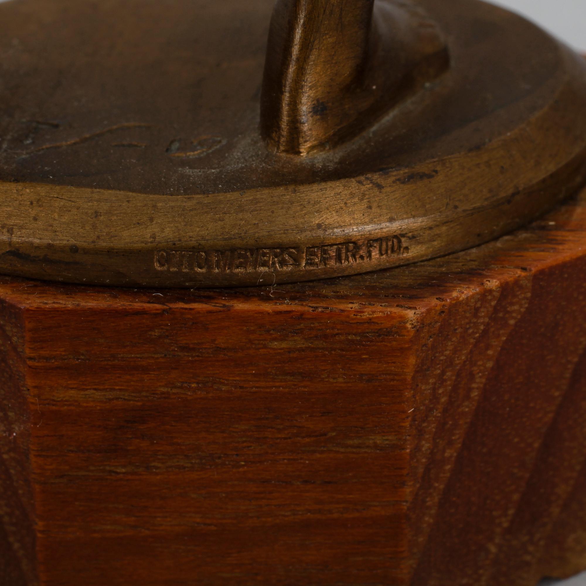 TORE STRINDBERG, skulptur. Brons, Otto Meyer Eftr. Fud. Sign o dat -19.