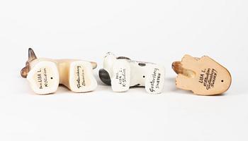 Lisa Larson, a group of seven stoneware figurines, K-Studion Gustavsberg.