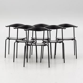 Hans J. Wegner, a set of six black oak chairs, 'CH88T', Carl Hansen & Son, Denmark, 2016.