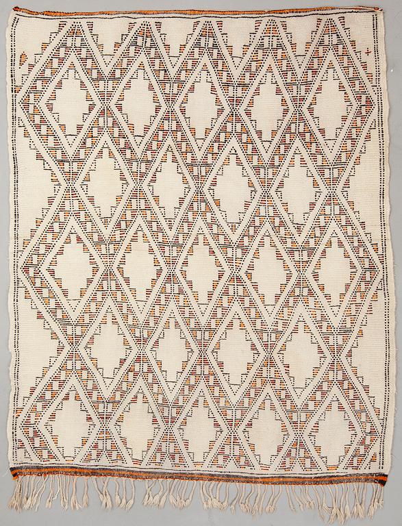 A MOROCCAN BENI OURAIN CARPET. Circa 244 x 198 cm.