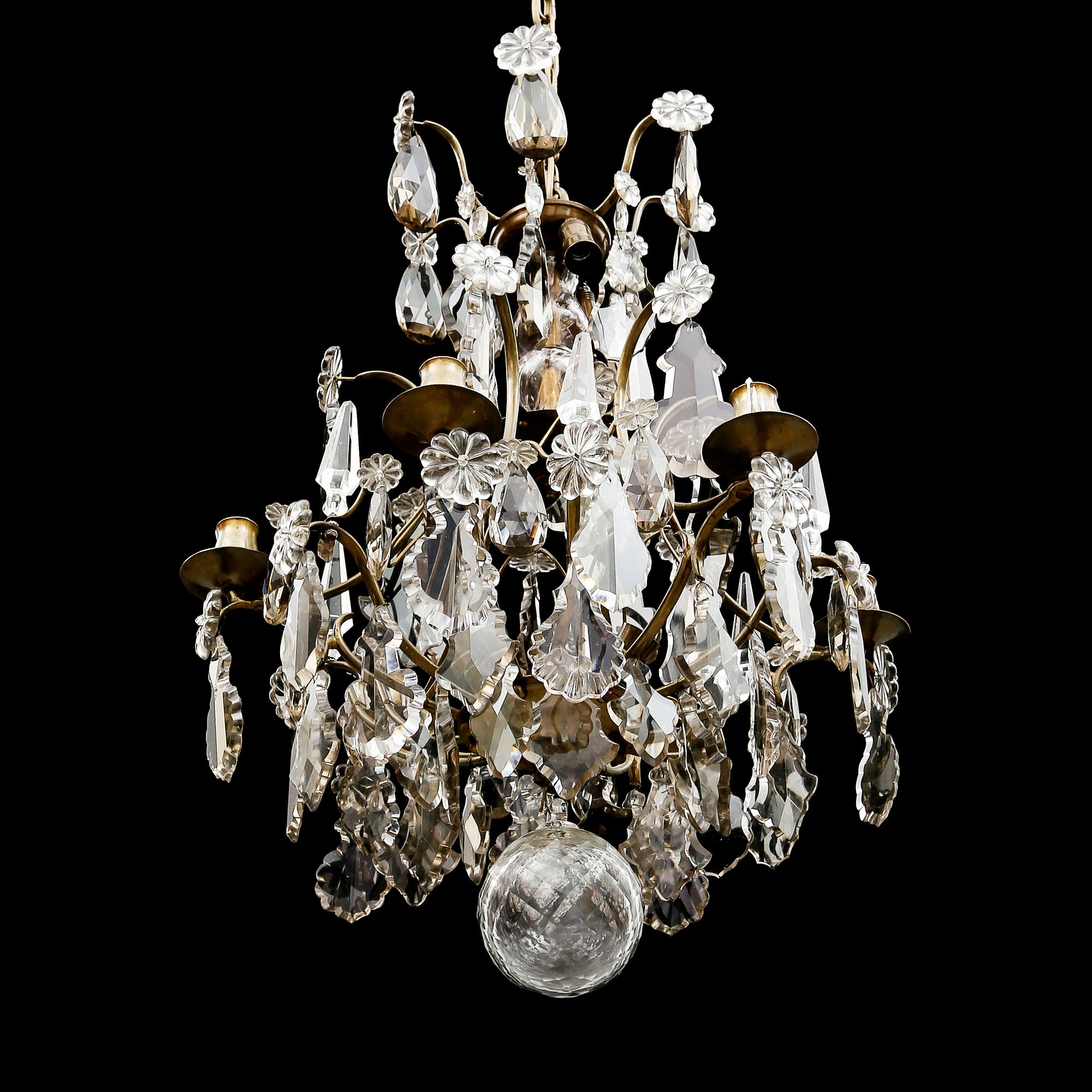 LJUSKRONA, barockstil, 1900-talets första hälft. Höjd ca 70 cm.