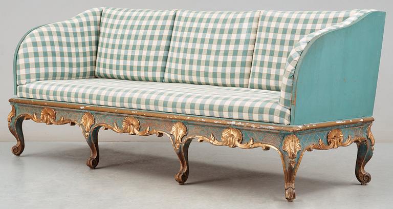 TRÅGSOFFA. Sverige, 1700-talets andra hälft. Rokoko.