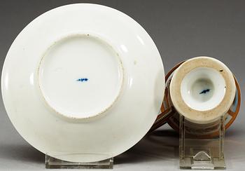 A Berlin cup with saucer, first half of 19th Century.