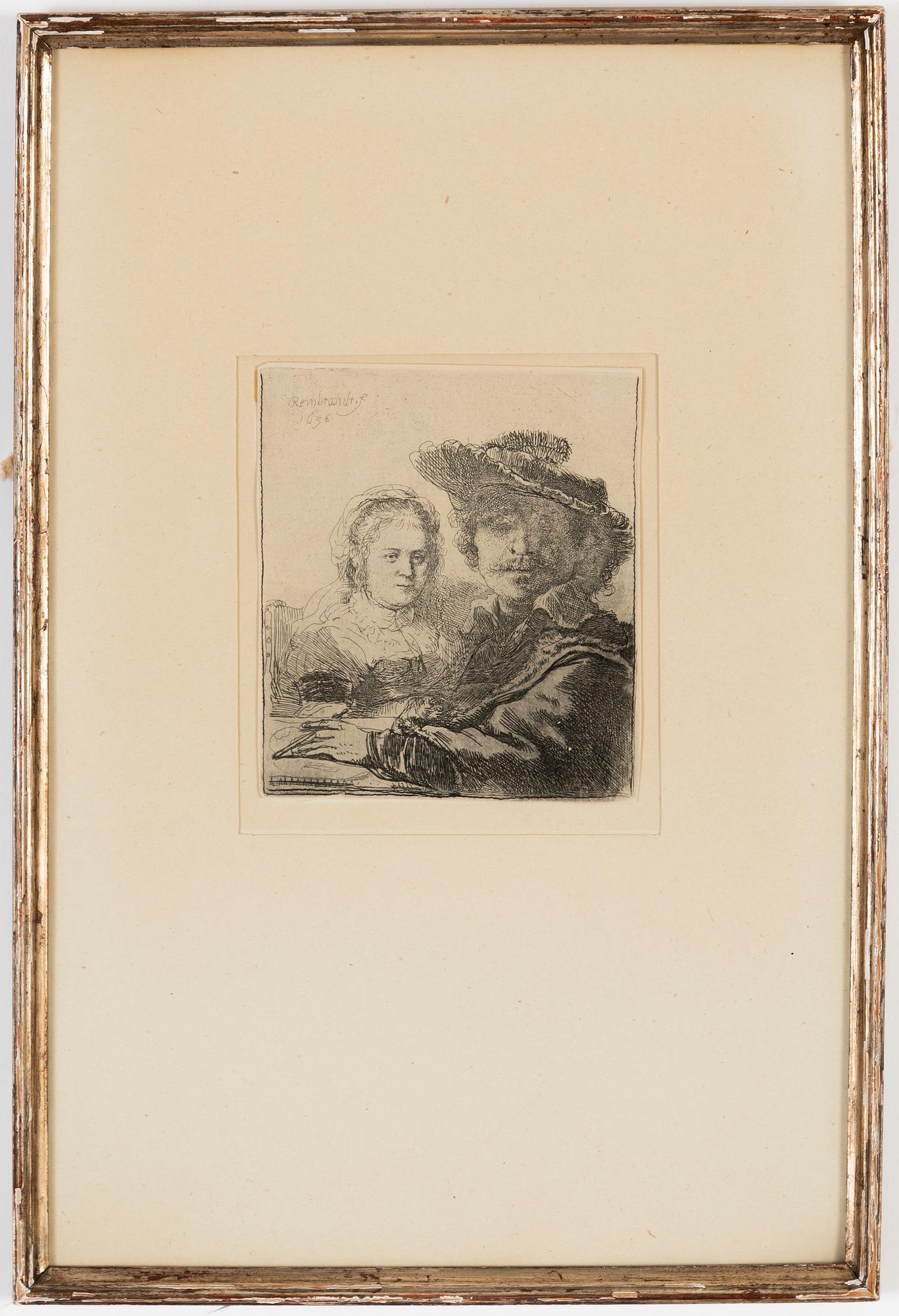 Rembrandt Harmensz van Rijn, etsning, 1636, senare avdrag, troligen Basan.
