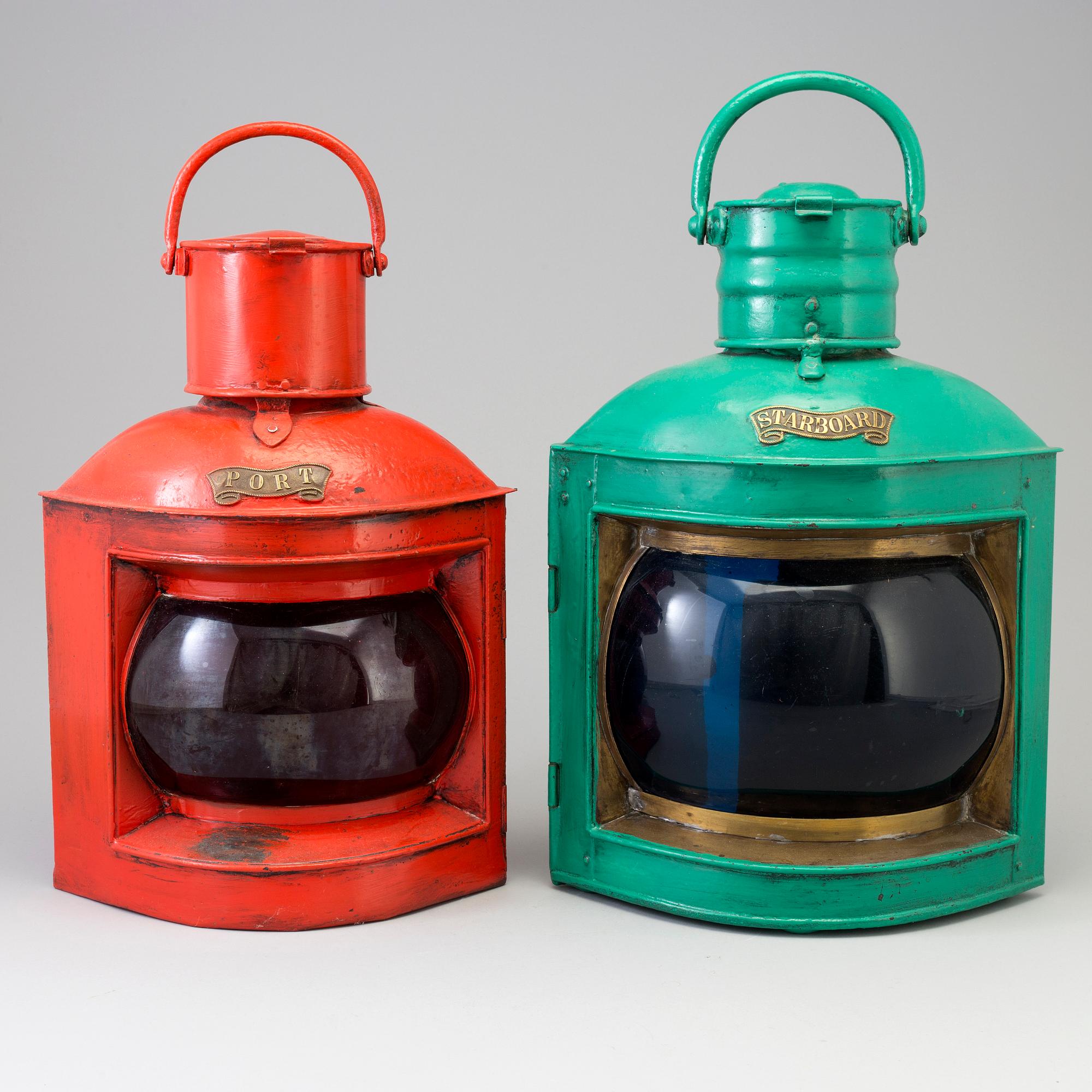 Two painted lanterns, first half of the 20th century.