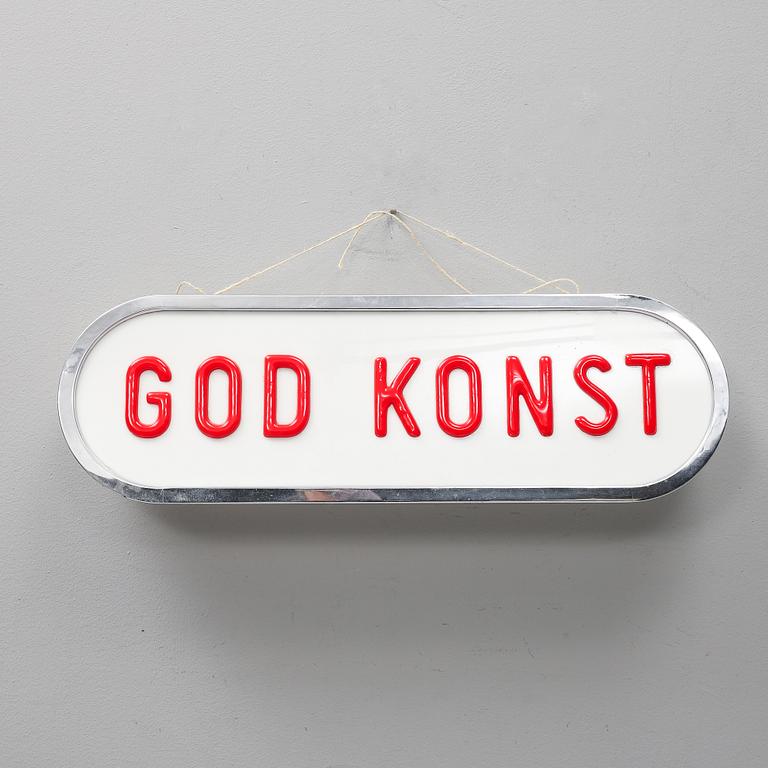 SKYLT, "GOD KONST", 1900-tal.