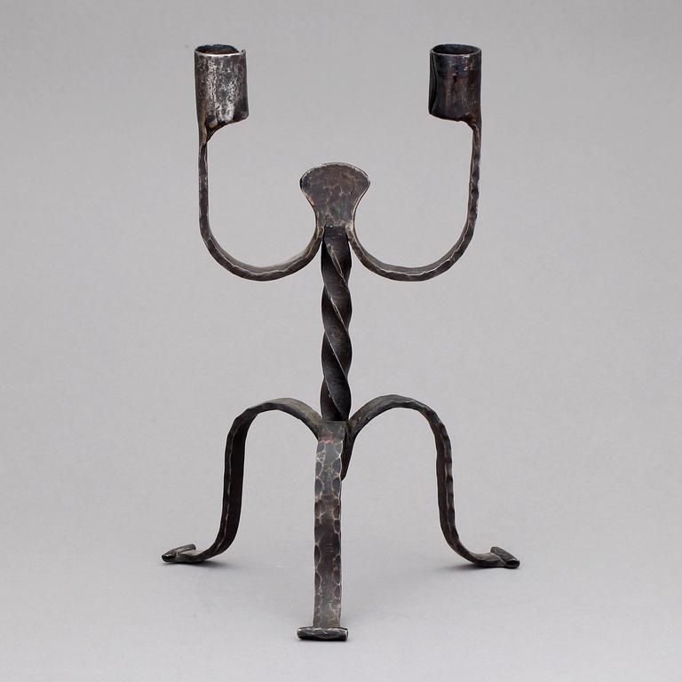 LJUSSTAKE, för två ljus, Sverige, 18/1900-tal.