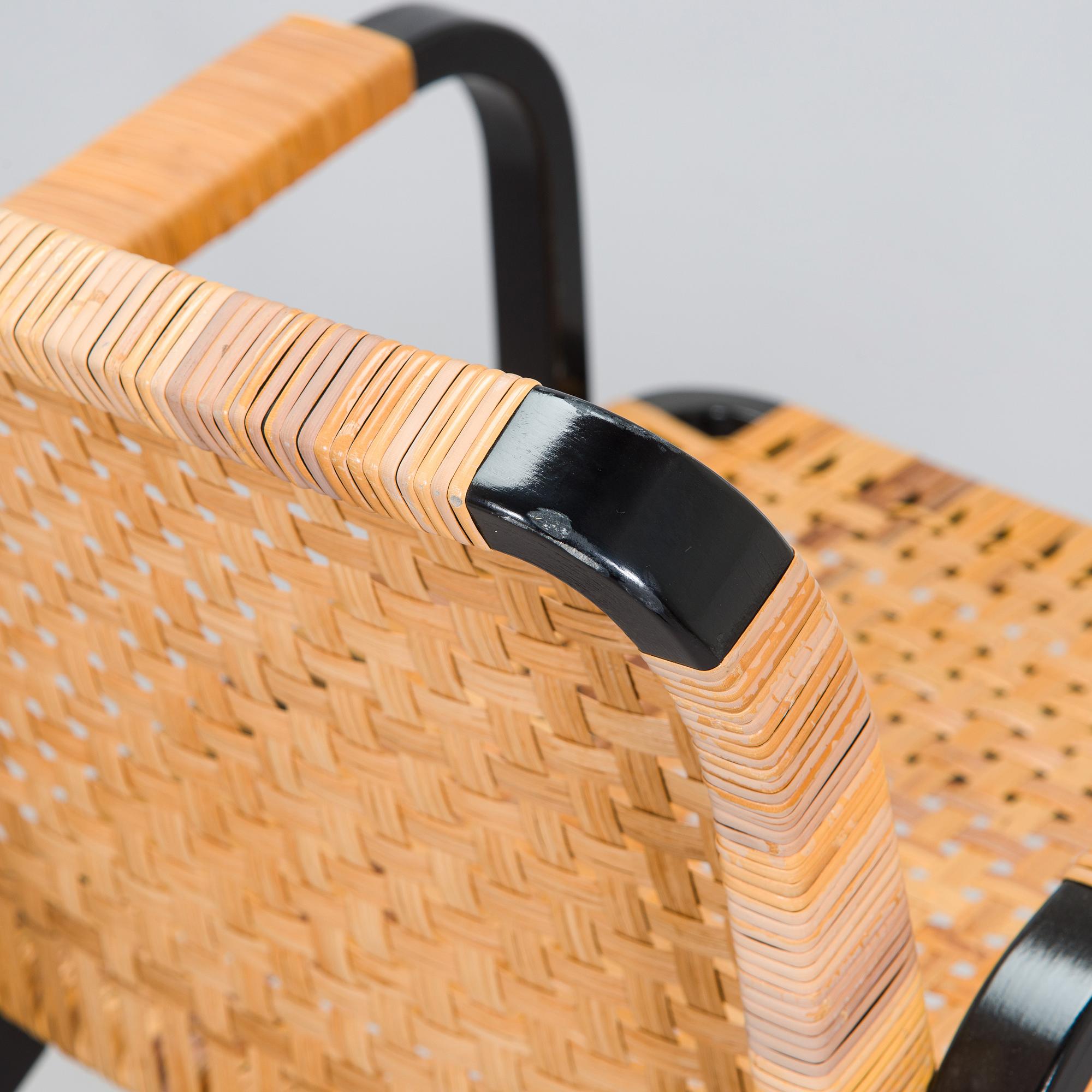 Alvar Aalto, karmstolar, 4 st, modell 45, för Artek 1970-tal.