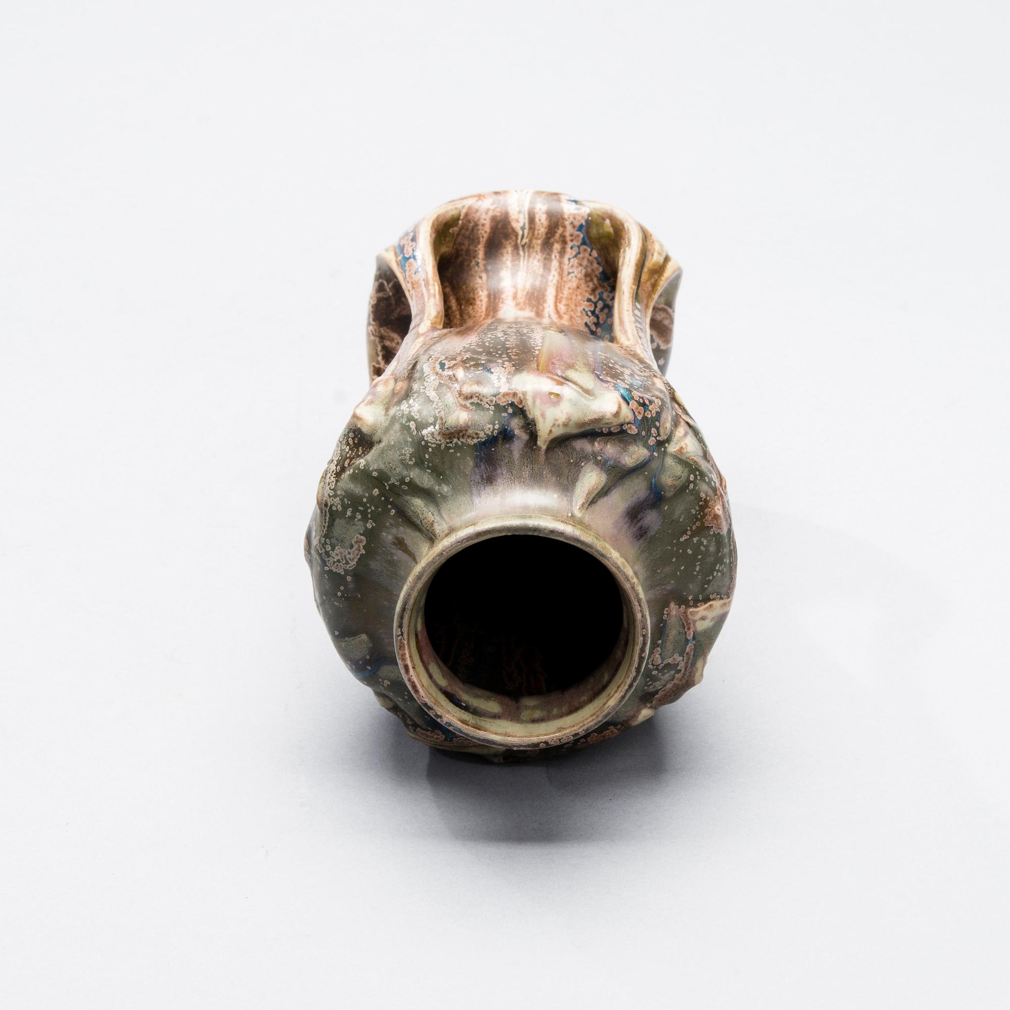 VAS, stengods med kristallglasyr, Denbac, Frankrike 1900-talets början.