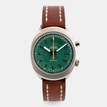 88. Omega, Genève, Chronostop, "Green Dial", chronograph, ca 1968.