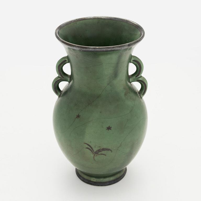 Liisa Hallamaa (Larsen), maljakko, keramiikka, signeerattu LL Arabia.