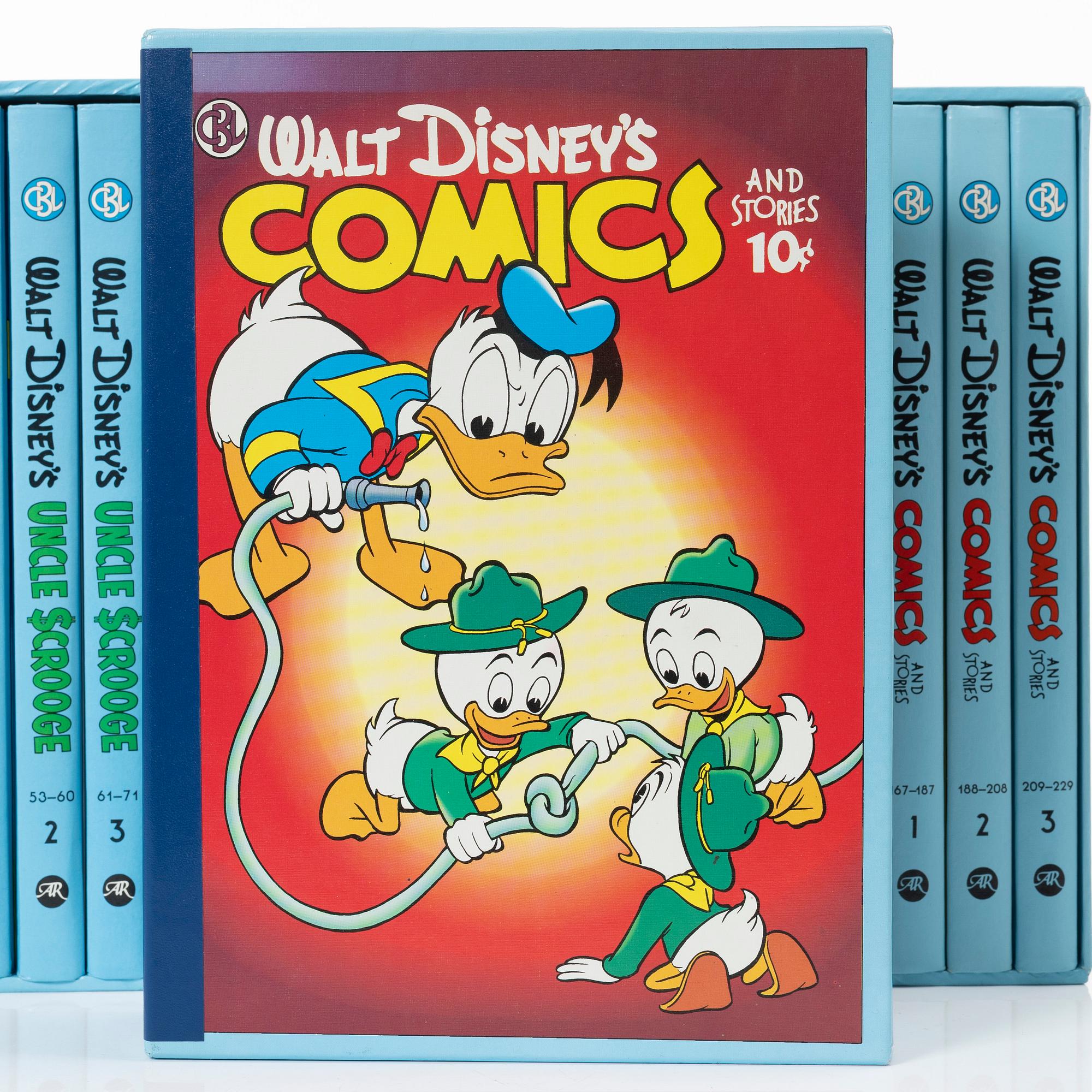 Carl Barks library, 30 volymer, Walt Disney, Another Rainbow Publishing, USA 1980-tal.